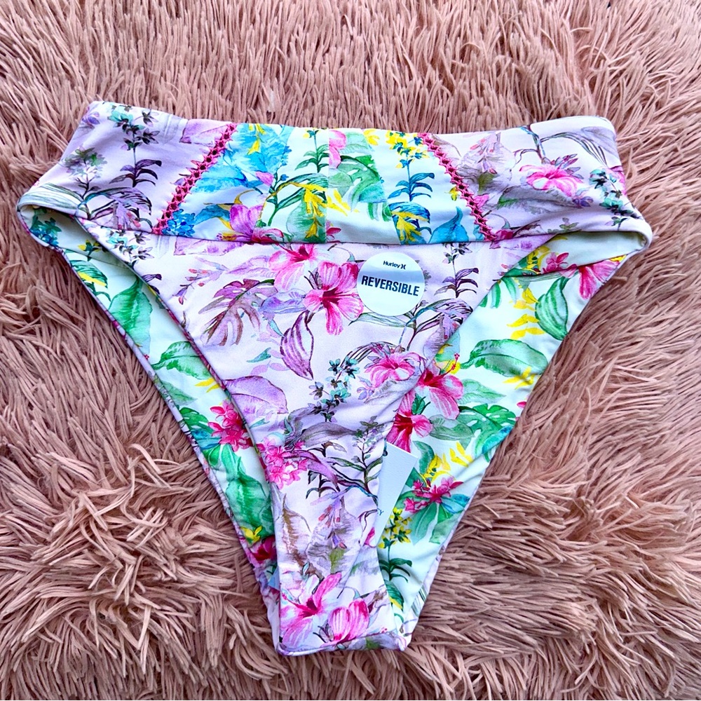 Hurley Floral Reversible Bikini Bottom - Multicolor